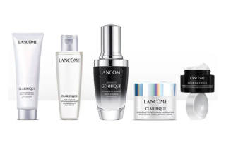 LANCOME Tax Free Version 2 Little Black Bottles, Celebrity Skincare Five Piece Set