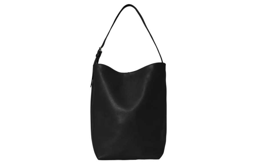 THE ROW N/S Park Saddle Leather Tote Bag, Shopping Bag, Shoulder Bag Medium Women's Black