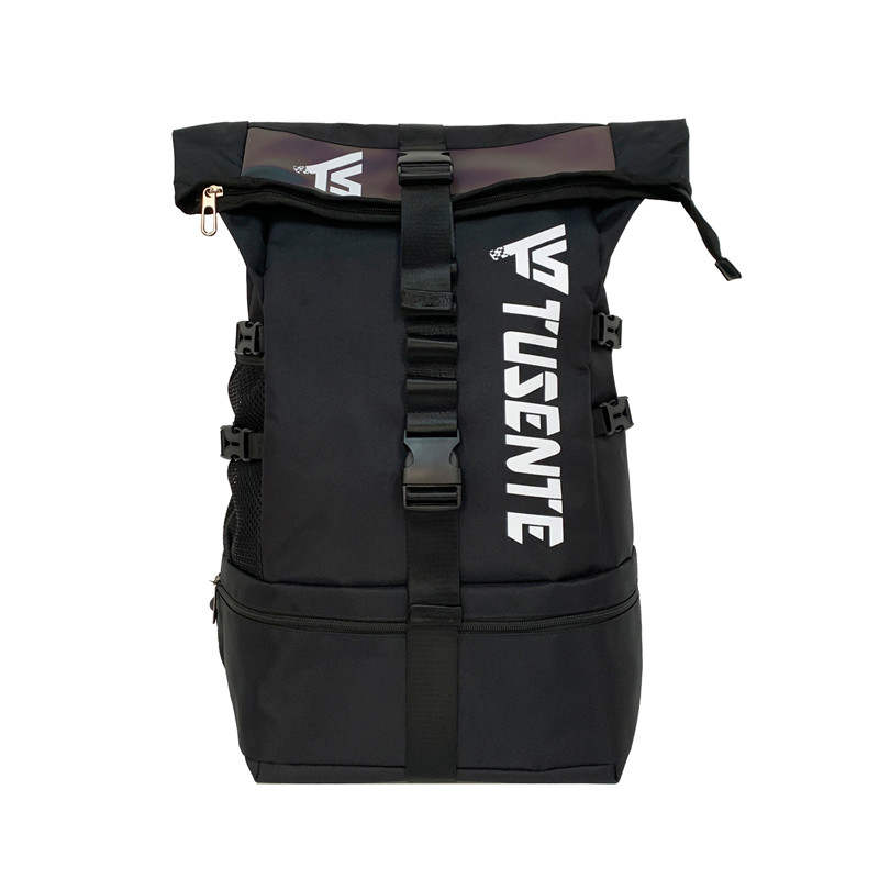 DELIXIONG Oxford Backpack Regular Unisex Light Gray/Dark Gray/Black/Red