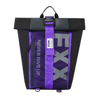 DELIXIONG Oxford Backpack Unisex Yellow/Blue/Purple/Red