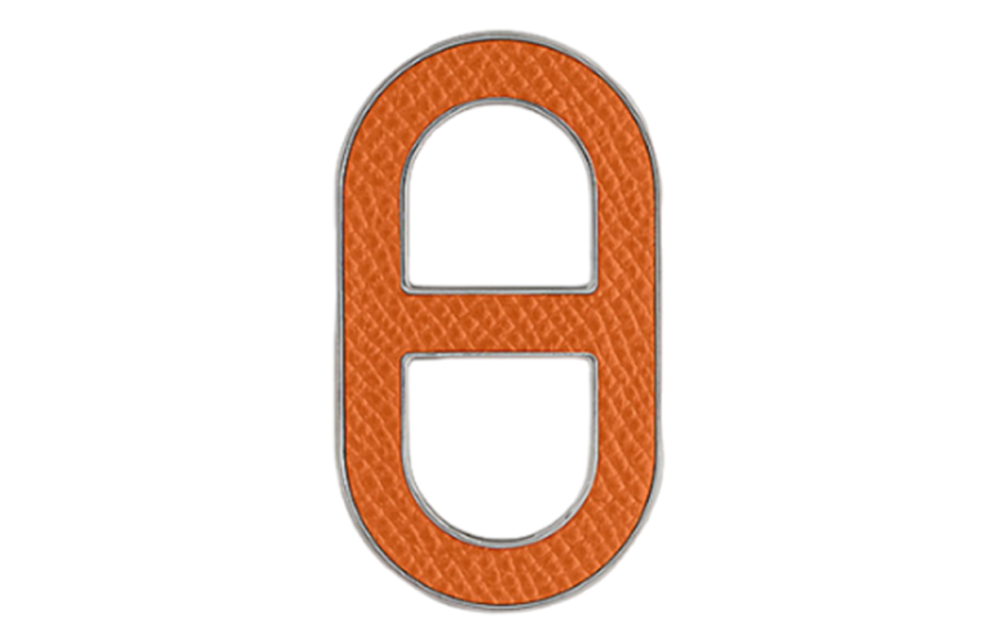HERMES HERMES Chaine D'Ancre Brooches Unisex Orange