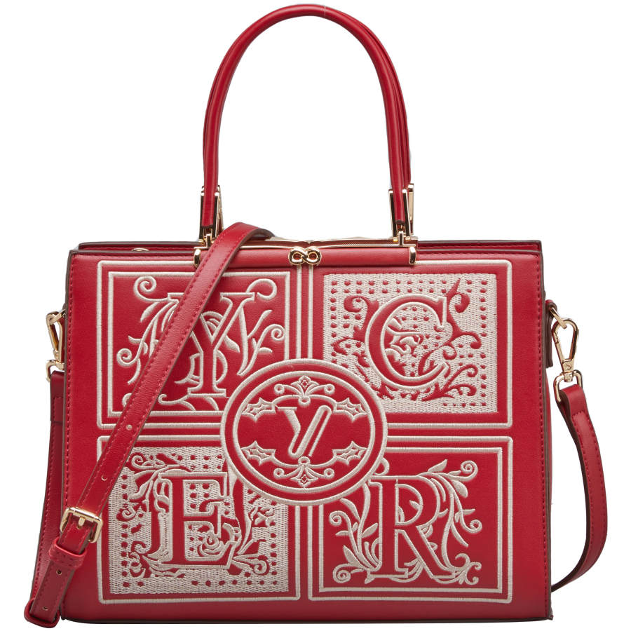 YEARCON Synthetic Leather Shoulder Bag, Crossbody Bag, Handbag Regular Women's Burgundy
