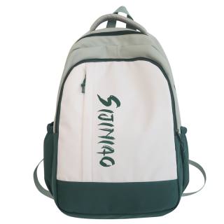 DELIXIONG Nylon Backpack Unisex Black/Purple/Red/Orange/Green