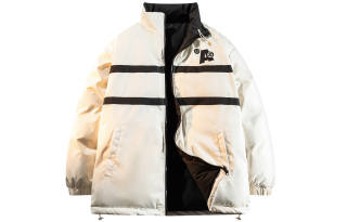 A.X.S.K Puffer Jackets Unisex Stand Collar Thickened