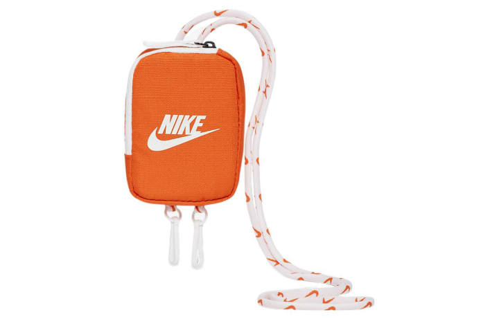 Nike Nike Polyester Lanyard Bag, Shoulder Bag, Crossbody Bag Regular Unisex Safety Orange & White