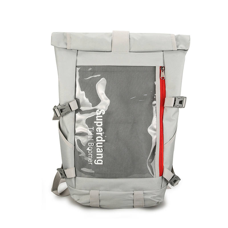 DELIXIONG Oxford Backpack Unisex Gray/Black