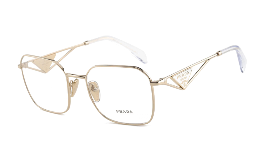 PRADA Prada triangle-logo square-frame glasses