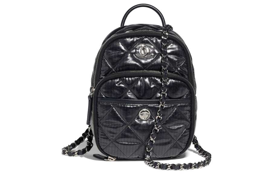 CHANEL CHANEL Nylon Backpack Women's Black