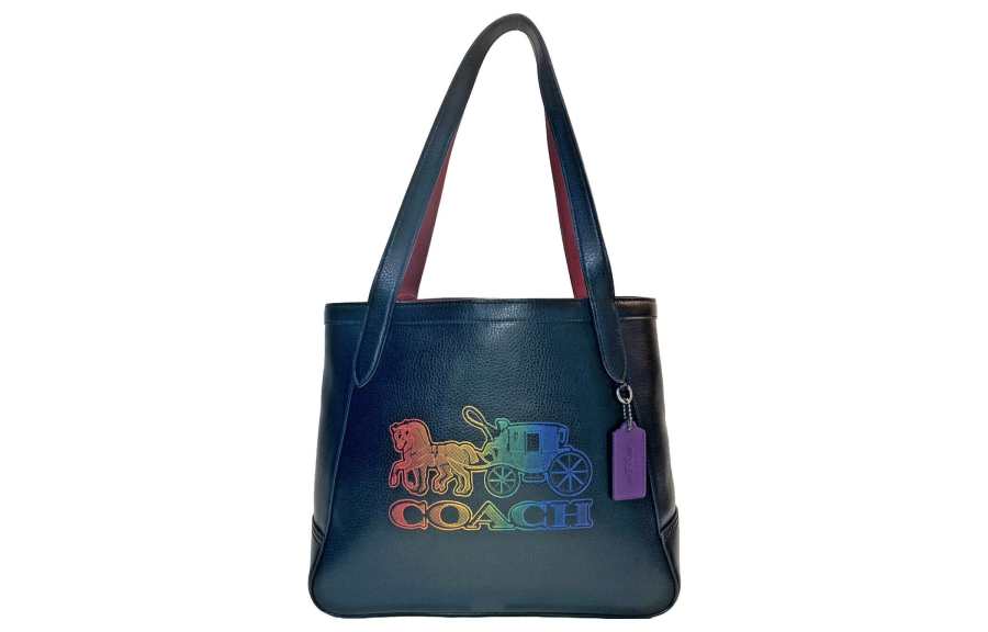 COACH Leather Tote Bag, Shopping Bag, Handbag, Shoulder Bag Large Women's Black