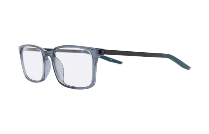Nike Nike Acetate Metal Irregular Shape Eyeglass Frames Men's Blue