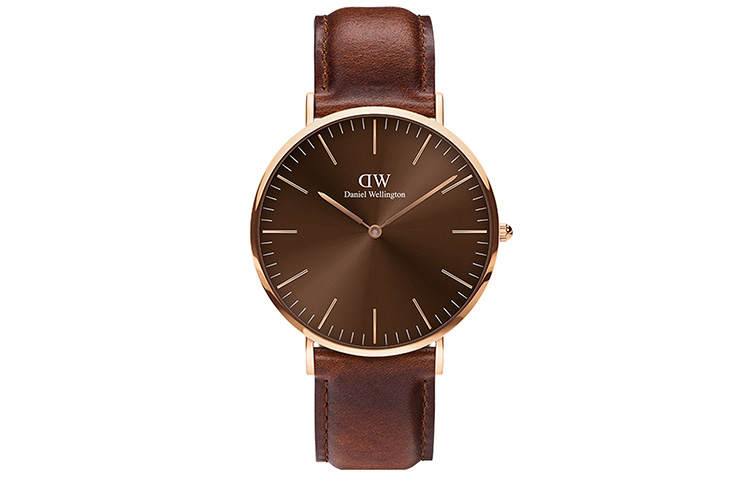 DW/DanielWellington Daniel Wellington CLASSIC Wrist Watches Quartz Movement Leather Strap 40mm Black Dial Men's Watches