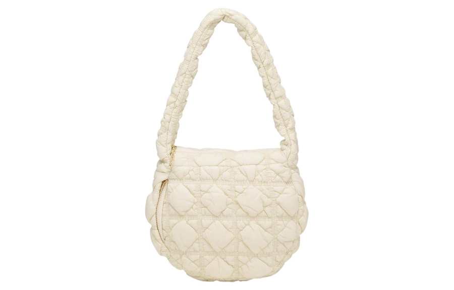 CARLYN Nylon Cloud Bag, Handbag, Shoulder Bag Women's Ivory