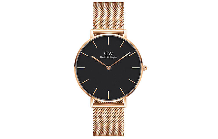 DW/DanielWellington Daniel Wellington PETITEDW Wrist Watches Quartz Movement Stainless Steel Watchband Black Dial Men's Watches