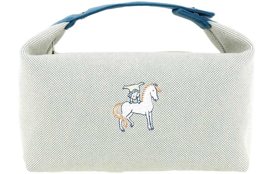 HERMES HERMES Bride a Brac Canvas Lunch Bag Storage Bag Large Unisex