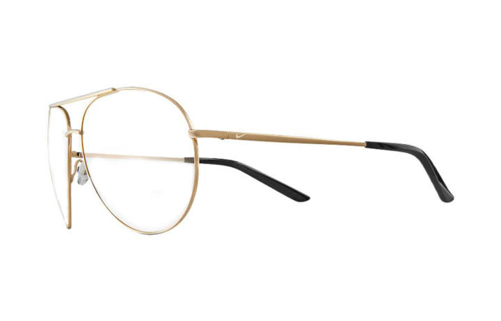 Nike Nike Alloy Aviator Eyeglass Frames Women's Gold