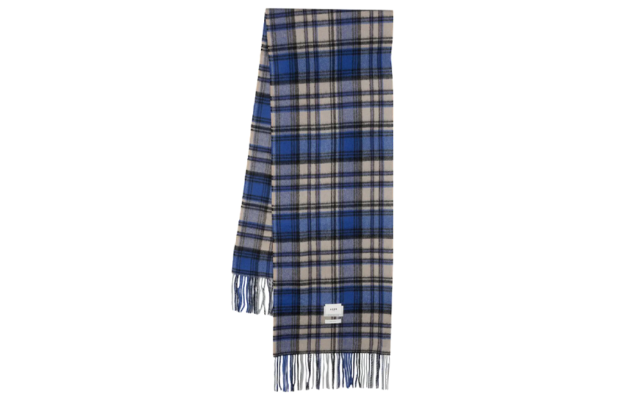 Ader Error check-pattern wool scarf