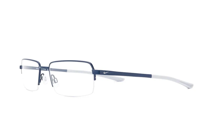 Nike Nike Metal Square Eyeglass Frames Men's Blue