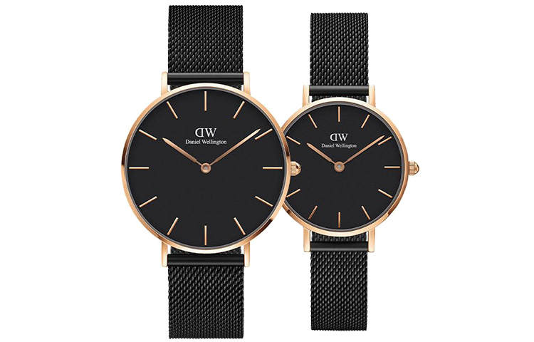DW/DanielWellington Daniel Wellington Wrist Watches Quartz Movement Stainless Steel Watchband 36*28mm Black Dial Unisex