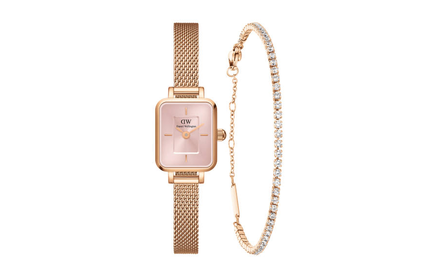DW/DanielWellington Daniel Wellington Wrist Watches Quartz Movement Stainless Steel Watchband Pink Watch Dial Women's Watch