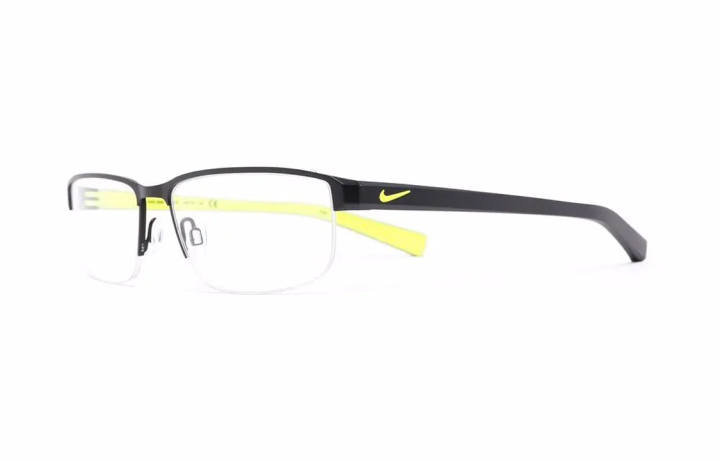 Nike Nike Metal Rectangular Eyeglass Frames Men's Yellow/Black