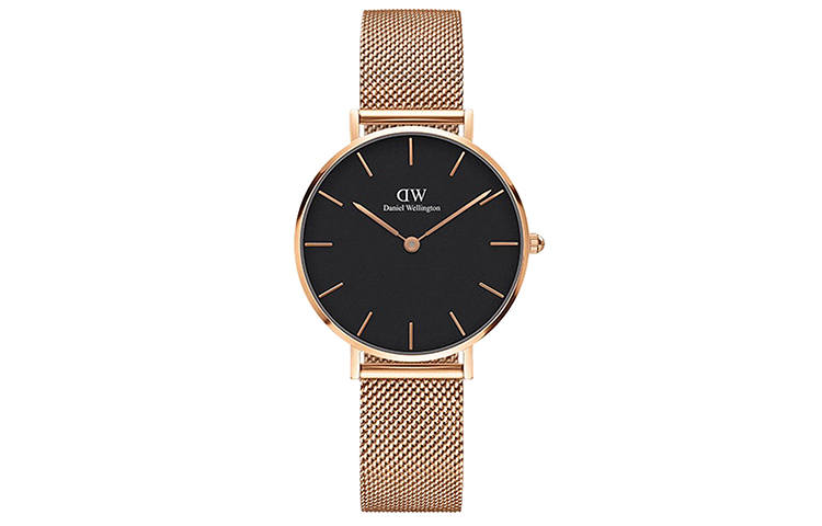 DW/DanielWellington Daniel Wellington PETITEDanielWellington Wrist Watches Quartz Movement Black Dial Women's Watch 30m Water Resistant