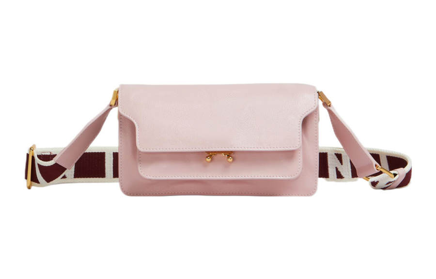 MARNI Calfskin Crossbody Bag, Shoulder Bag Women's Light Pink