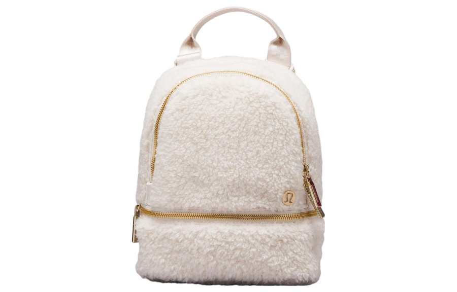 Lululemon City Adventurer Brushed Fabric Backpack Women's White Opal & Gold