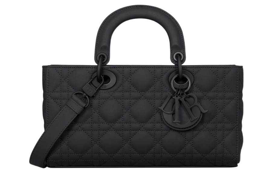DIOR Lady D JOY Matte Calfskin Handbag, Shoulder Bag, Crossbody Bag, Handbag Medium Women's Black
