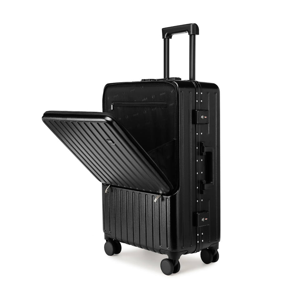 Pepsi ABS+PC Travel Trunk Leather Trunk With Lock 20 Inch, 24 Inch, 26 Inch Unisex Black/creamy/avocado Green