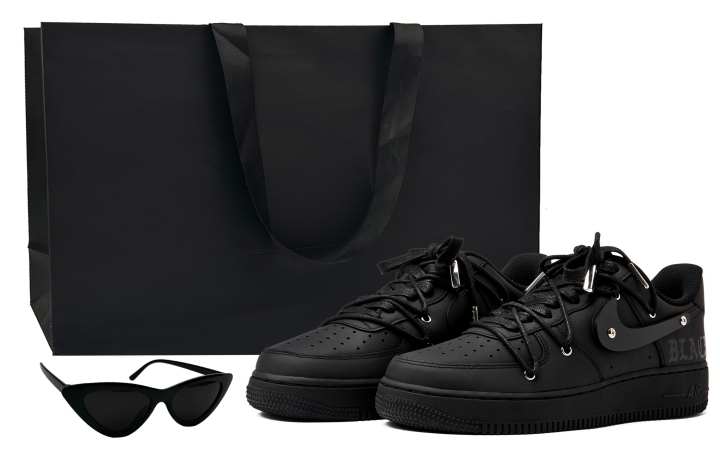 Nike Nike Air Force 1 Low top Skateboard Shoes Women's Pure Black