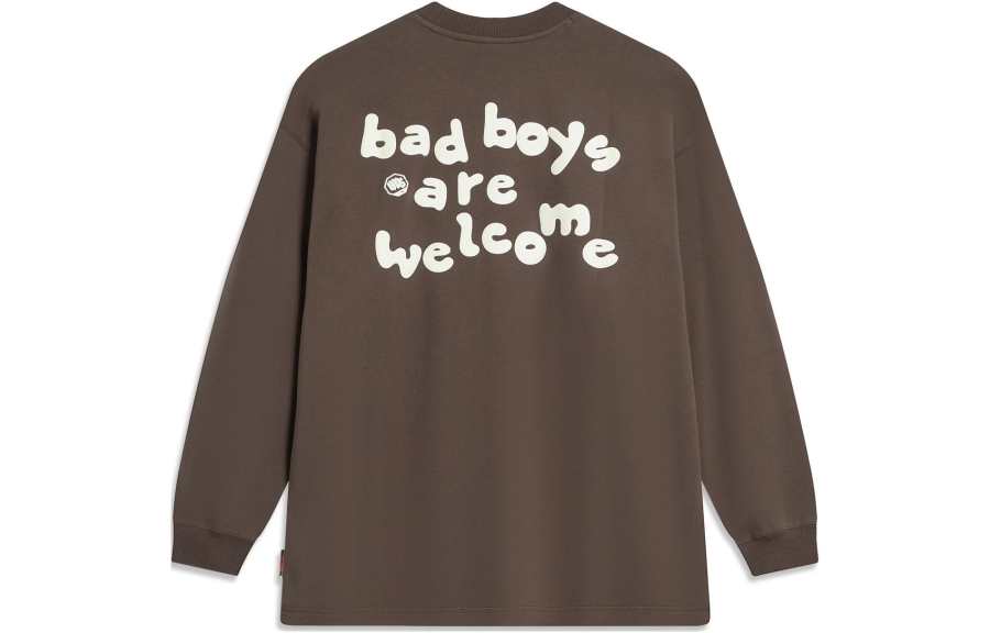 Li-Ning Li Ning Badfive Sweatshirt Unisex Charcoal Coffee Umber
