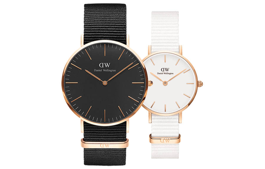 DW/DanielWellington Daniel Wellington Dw Watch Wrist Watches Quartz Movement Nylon Strap Black Dial Unisex