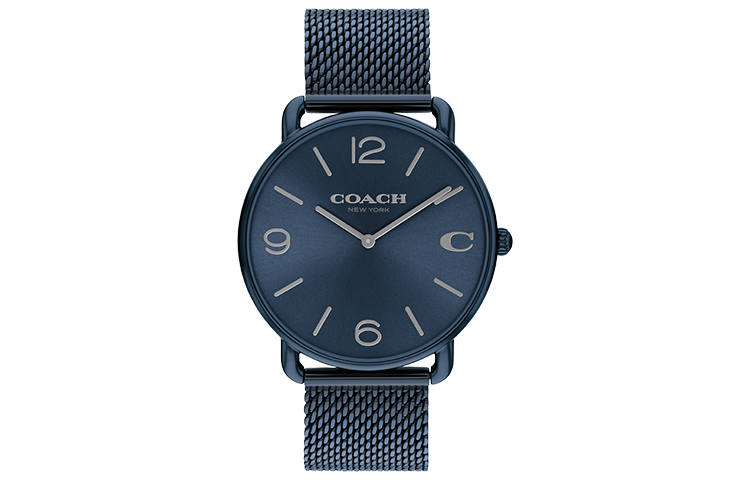 COACH ELLIOT Wrist Watches Quartz Movement Steel Strap 41mm Blue Dial Men's Watches