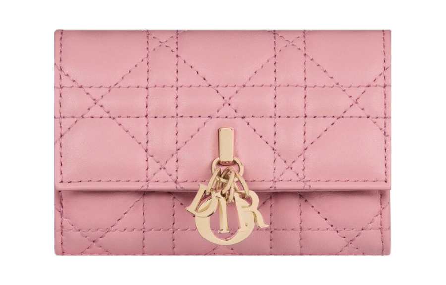 DIOR My Dior Sheepskin Wallet Extra Small Women's Peach Pink