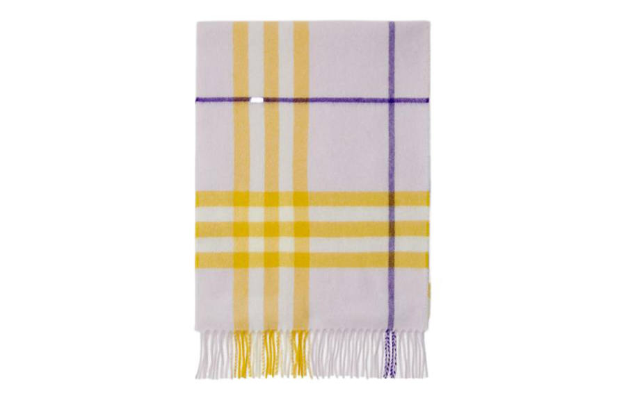 Burberry 【Previous Season】checked fringed-edge cashmere scarf