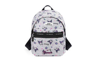 Zgo Sanrio IP Collaboration Kuromi Polyester Backpack Women's Stone Gray