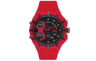 DIESEL Wrist Watches Quartz Movement Silicone Strap Black Dial Men's Watches ['50', 149262]m Waterproof DZ1989 Set