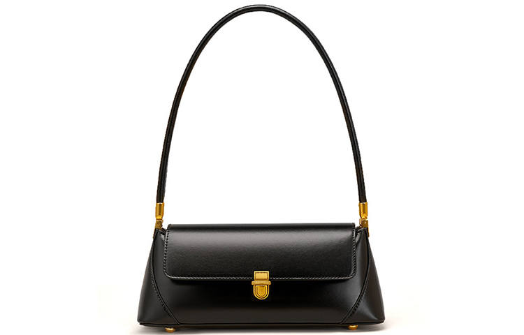 HAWA Pu Shoulder Bag, Baguette Bag, Shoulder Bag Medium Women's Black/Ecru/Brown