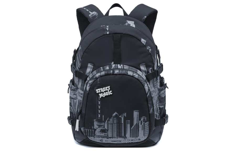 Li-Ning Li Ning Steven Harrington Collaboration Polyester Backpack Regular Unisex Black Gray