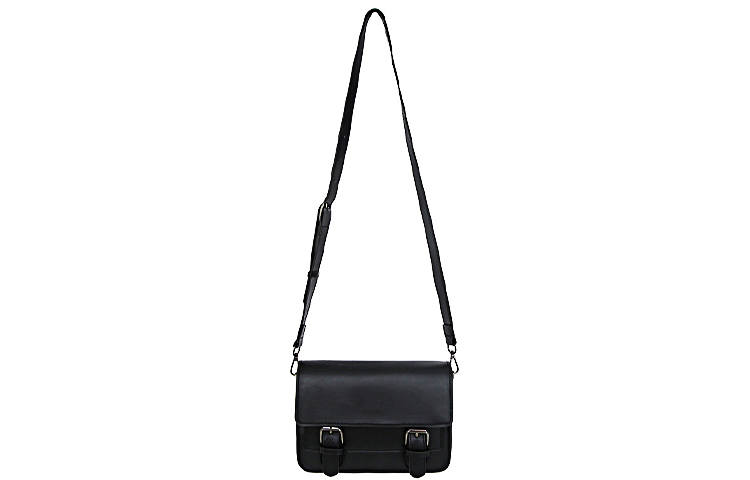 HAWA Pu Messenger Bag, Satchel Bag, Crossbody Bag Regular Unisex Black
