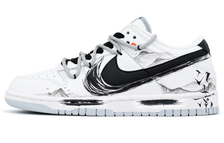 Nike Nike Dunk Skateboard Shoes Men's Low Top Black/White/Gray