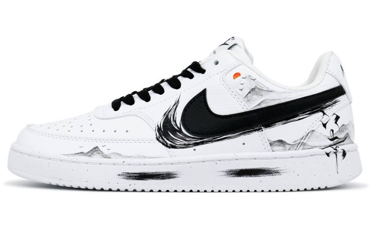 Nike Nike Court Vision 1 Skateboard Shoes Men's Low Top Black/White/Gray