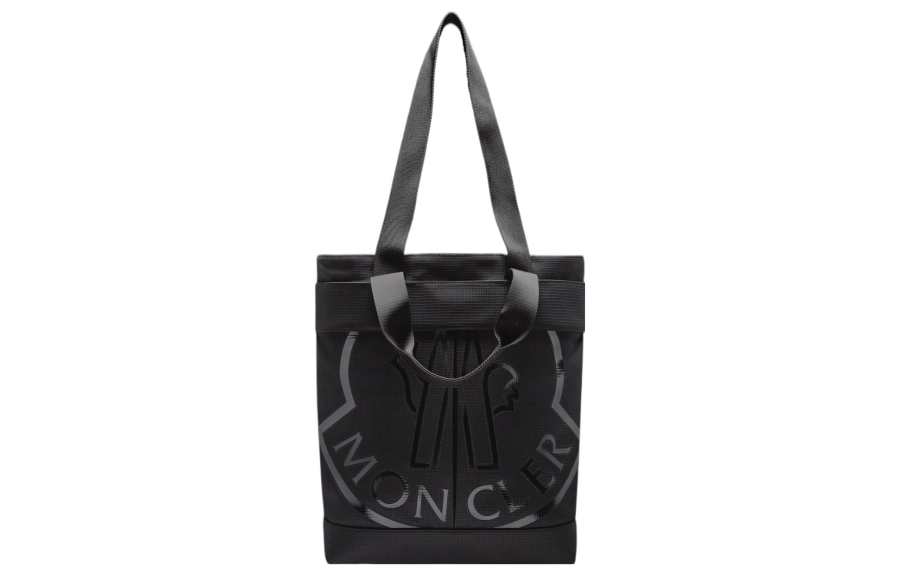 Moncler Cut Fabric Tote Bag, Shopping Bag, Handbag Small Men's Black