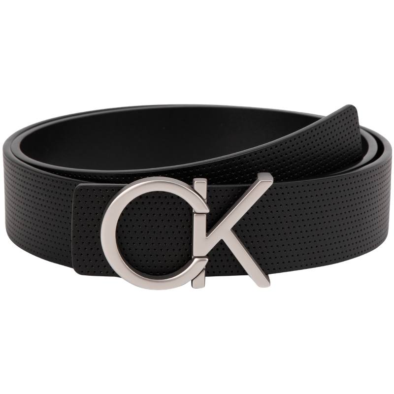 CALVIN KLEIN Cow Leather Belts Men's Space Black Width 3.5cm