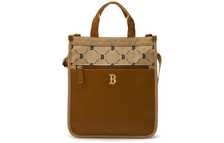 MLB Cotton Crossbody Bag, Shoulder Bag, Handbag Regular Women's Khaki & Brown