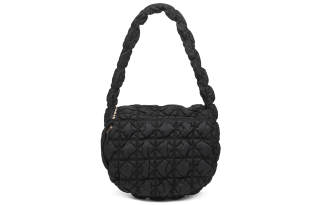 CARLYN Nylon Crossbody Bag, Shoulder Bag Large Women's Black