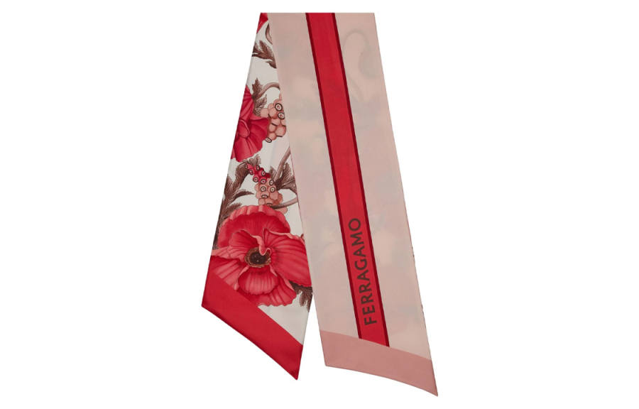 Ferragamo 【Previous Season】floral-print silk scarf