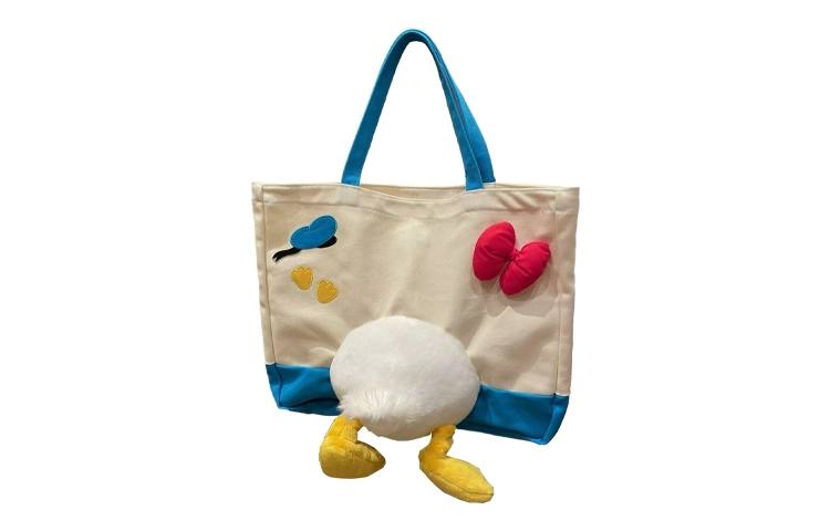 Disney Disney Canvas Shoulder Bag Regular Unisex Ecru & Blue