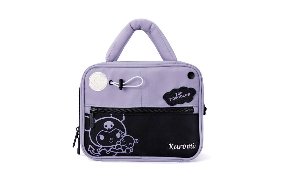 Zgo Sanrio, Collaboration IP Edition Polyester Portable Toiletry Storage Bag Small Women's Black Purple