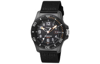 TIMEX EXPEDITION Wrist Watches Quartz Movement Fabric Strap 44mm Black Dial Men's Watches ['50', 149262]m Waterproof
